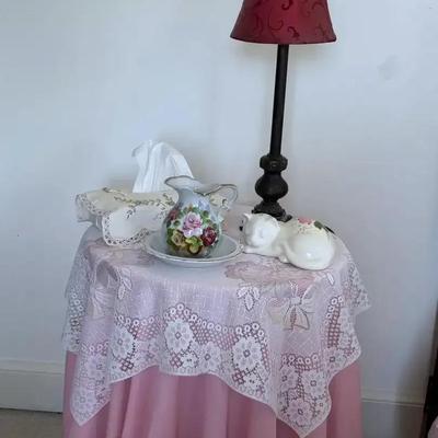 Lot 180:  Round Table And Contents