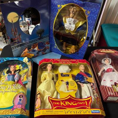 236: Disney Collection Dolls ( Beast, Mary Poppins, Snow White, King & I)
