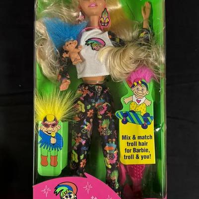 448: 1992 Troll Barbie Doll New In Box