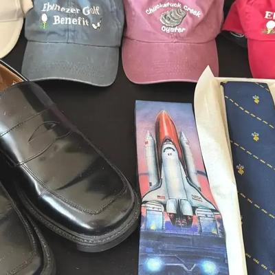 Lot 642:  Shoes (SZ11), Ties, Hats…