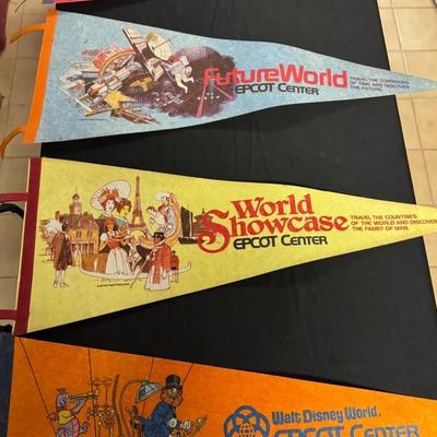 260: 1982 Vintage Walt Disney World Epcot Banners