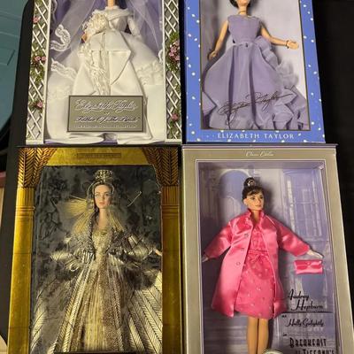258: Elizabeth Taylor  And Audrey Hepburn Doll Collection 