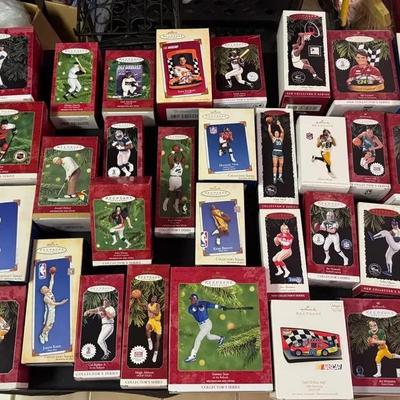 B252: Vintage Hallmark Keepsake Ornaments Athlete Collection