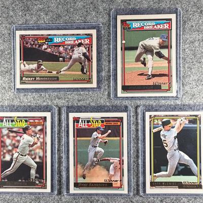 1992 Topps MLB GOLD WINNER - Henderson, Ryan, Ripken, Sandberg, McGwire