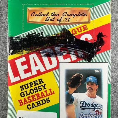 1989 Topps MLB Major League Leaders (Mini Cards) - Super Glossy.  Box of 36 factory sealed packs.