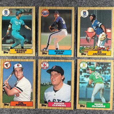 1987 Topps MLB Lot #2 - 6 cards total.