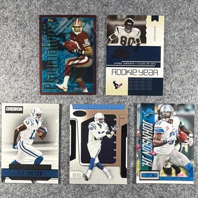 NFL Wide Receiver Lot - 9 cards total.