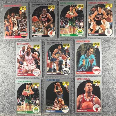 1990 Hoops NBA Rookies Lot - 30 cards total.