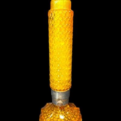 Art Deco Bullet/Skyscraper Style Glass Boudoir Lamp 