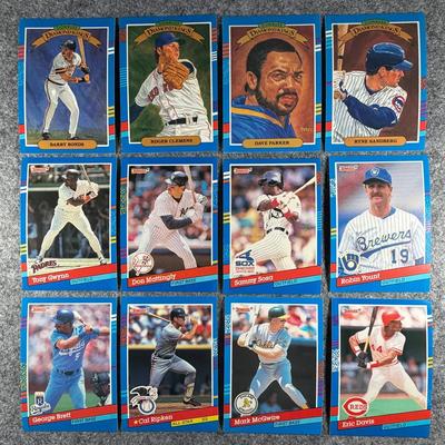1991 Donruss MLB Lot Blue Border - 24 cards total.