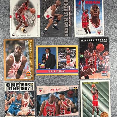 NBA Michael Jordan Lot #2 - 9 cards total.