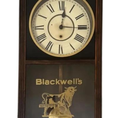Antique Sessions Bull Durham Tobacco Advertising Clock 