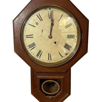 Seth Thomas Antique Regulator Wall Clock (Needs Repair)
