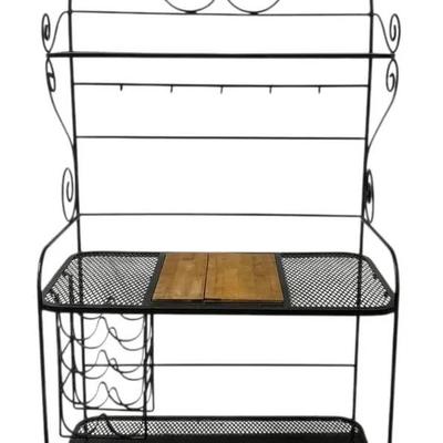 Black Metal Bakers Rack