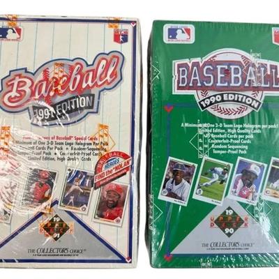 1990 & 1991 Upper Deck Collector’s Choice Baseball Card Boxes