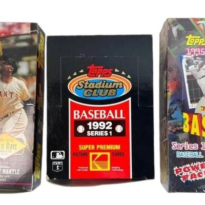 Topps Series One Baseball Card Boxes - 1992, 1995, & 1997