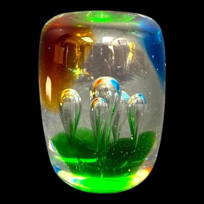 Art Glass Bubble Paper Weight