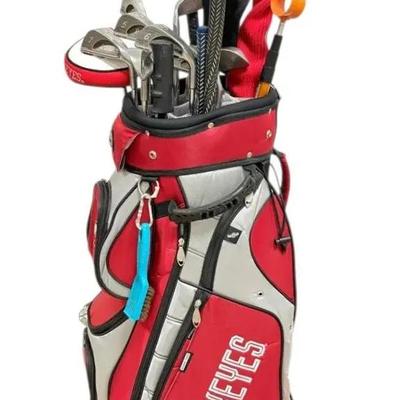 OSU Ohio State Buckeyes Golf Bag And Clubs