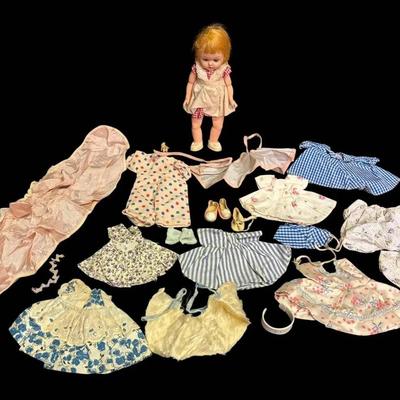 Vintage 8" Doll & Clothes