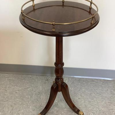 Small Round Brass Rimmed Table