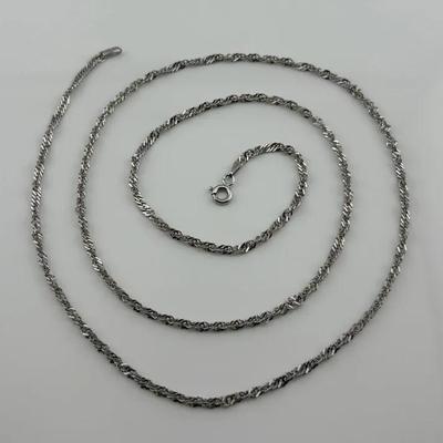 14k White Gold Chain Necklace