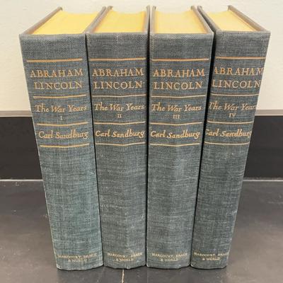 Abraham Lincoln "The War Years" Books 1-4 By Carl Sandburg