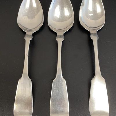 Trio Of Antique Sterling Silver Spoons
