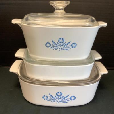 Vintage Corning Ware With Lids (3)