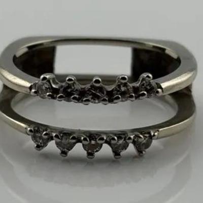 Natural Diamond 14k White Gold Ring