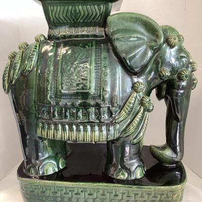 Large Green Ceramic Plant Stand
