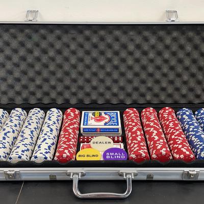 Poker Chip Set In Metal Case