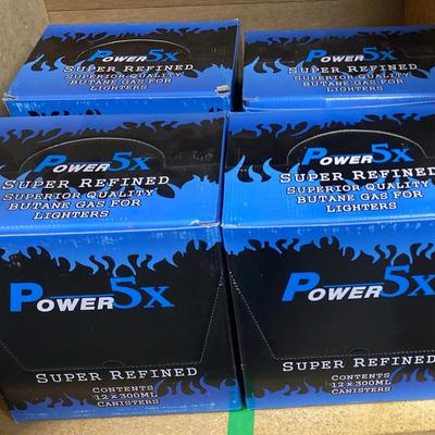 Three New In Box Power 5x Super Refined Butane Gas For Lights