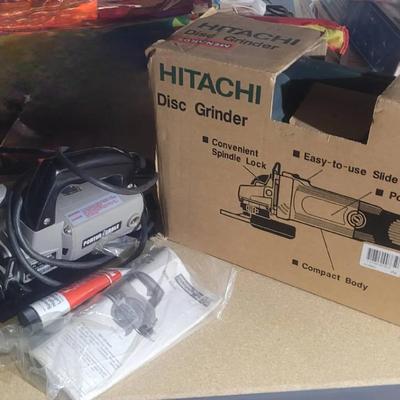 New - Hitachi Grinder, Loke New Porter Cable Trim Saw