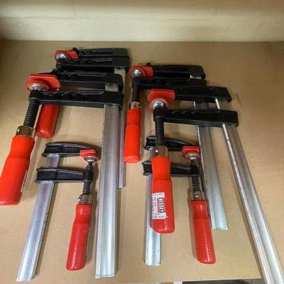 Bessey Made In Germany Clamps Four 12” X 5.5” And Two Smaller Ones 