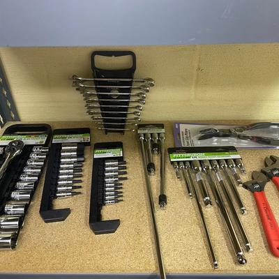Pittsburgh Socket Sets Extensions Quick Release Bar Set Crescent Wrenches Panel Clip Pliers 