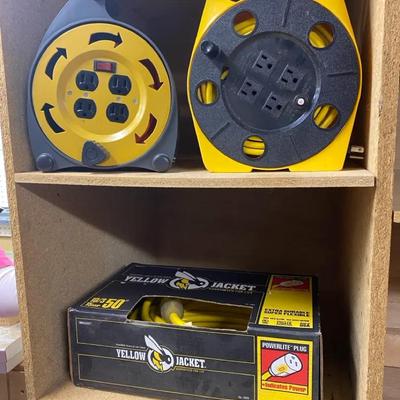 Yellow Jacket 50ft Of 15amp Extension Cord & Extension Cord Reels