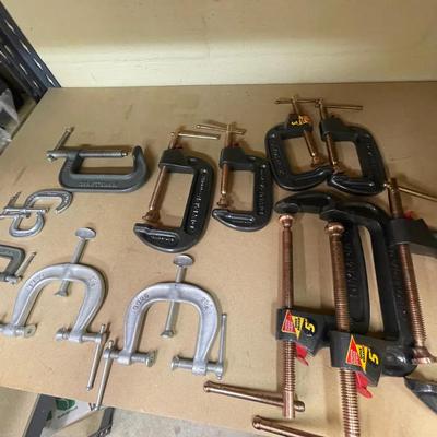 Craftsman And Olympia Clamps Including Two Three Way Clamps 