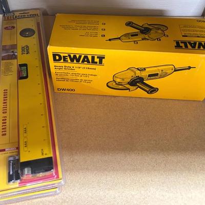 DeWalt 4.25” Angle Grinder & New Tool Shop Laser Levels