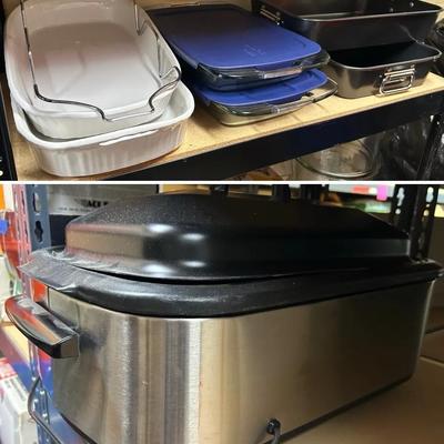 Cooking & Baking Dishes With Oven Roaster Featuring Pyrex & CorningWare