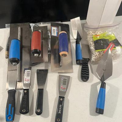 Putty Knives, Scrapers, and Trowels, for Construction, Painting, and Tiling Applications