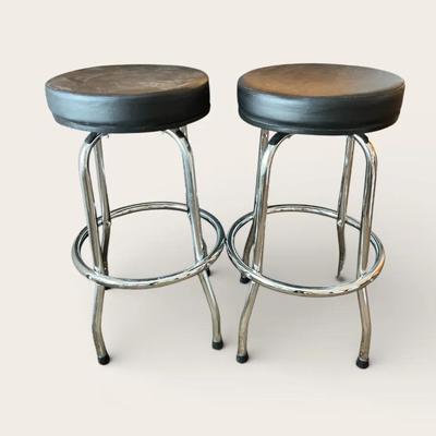 Black & Chrome Stools 