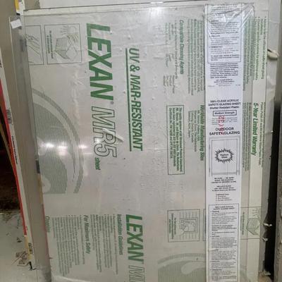 Acrylic Safety Glazing Plastic Sheet And 2 Lexan Mr5 Sheets