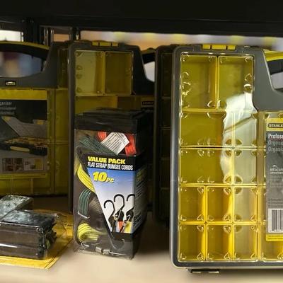 Stanley Professional Organizers, Drill Bit Sets & Bungee Cords