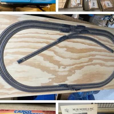 Model Train Lot Transformer Vintage Campbell Muir Cargo Express N-Scale Ho-Scale And Track Board