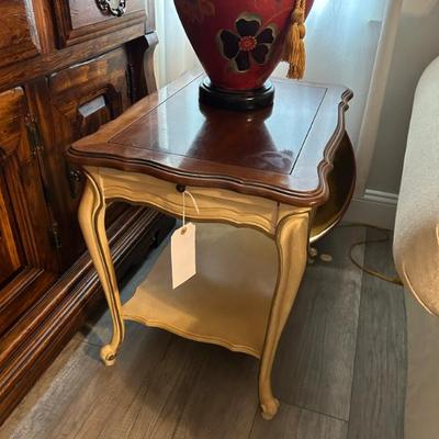 Sale Photo Thumbnail #503: Pair of vintage French Provincial side tables. 