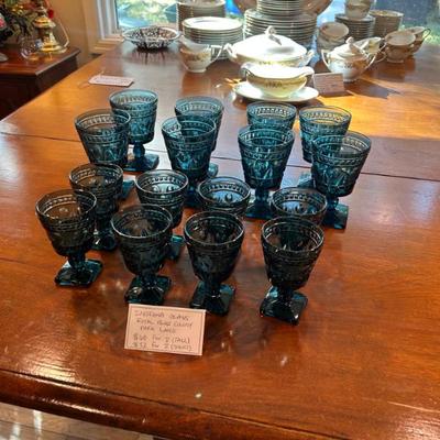 Indiana Glass Royal Blue Colony glasses 