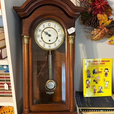 Sale Photo Thumbnail #474: Baldwin hanging wall clock. Needs a new minute hand. 