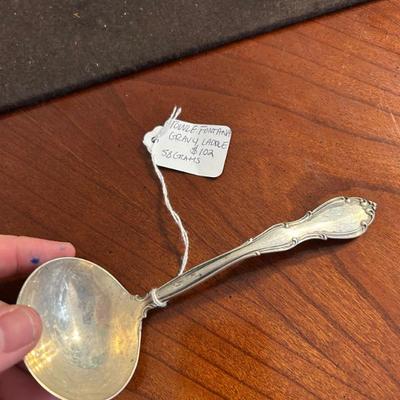 Sale Photo Thumbnail #145: Towle "Fontana" pattern solid sterling silver gravy ladle. 