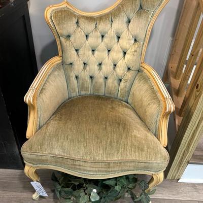 Sale Photo Thumbnail #114: Vintage fireside chairs. A pair is available. 