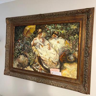 Sale Photo Thumbnail #513: Large original oil in the style of ROYO. 